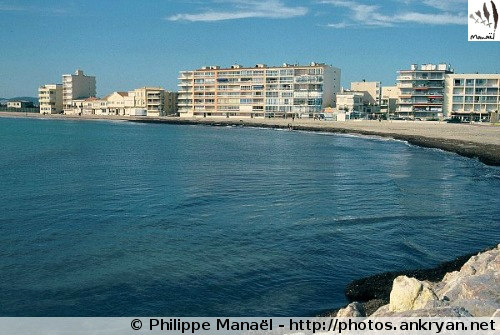 Palavas-les-Flots : plage rive droite (Hérault, France)