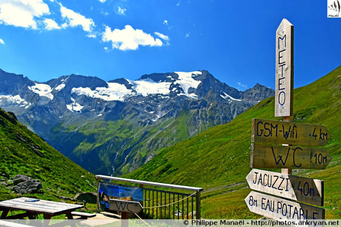 Glaciers et sommets depuis le refuge de Plaisance (Savoie, France)